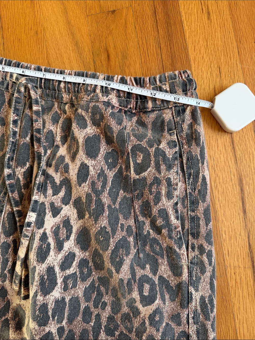 *Damson Madder* Leopard Print Denim Midi Skirt - Picture 10 of 12